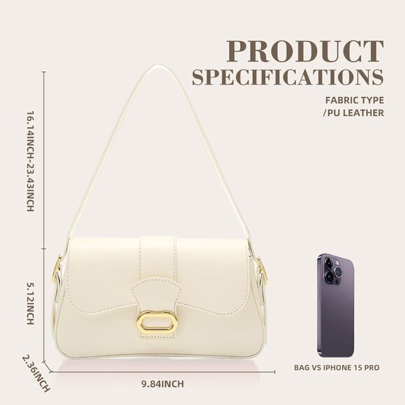 Shoulder Bag PU Leather Classic Clutch Purse Women Trendy Purses Portable - Picture 5 of 7